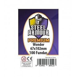 100 Fundas Premium Steel Armour Wonder  67X102MM 