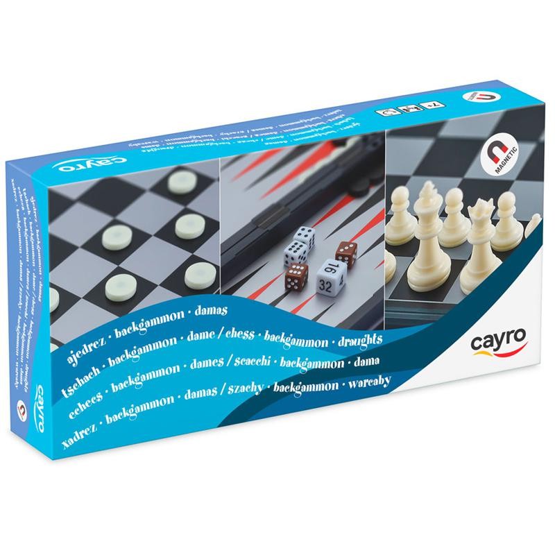 Ajedrez - Damas - Backgammon Magnético