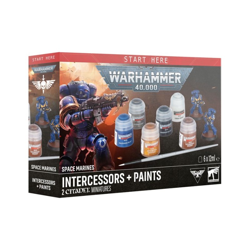 Warhammer - Marines Espaciales  Intercesores y pin