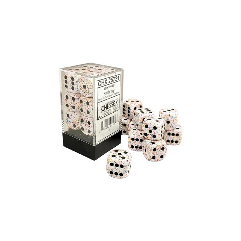 Speckled® 16mm d6 birthday Dice Block™  12 dice 